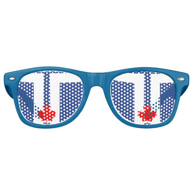 Party Shades Sunglasses with flag of Toronto (Front)