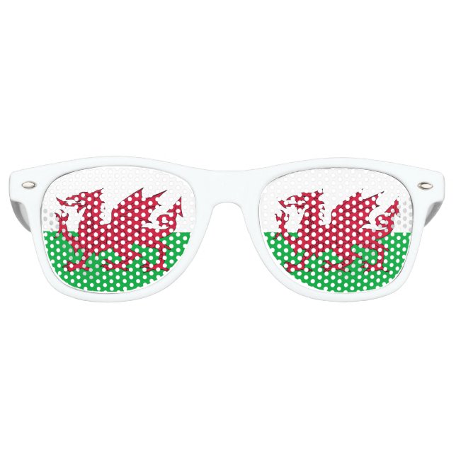 Party Shades & Wales Sunglasses / Welsh flag (Front)