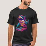 Party Shark Disco DJ with headphones turntable art T-Shirt<br><div class="desc">Party Shark Disco DJ with headphones turntable artwork</div>