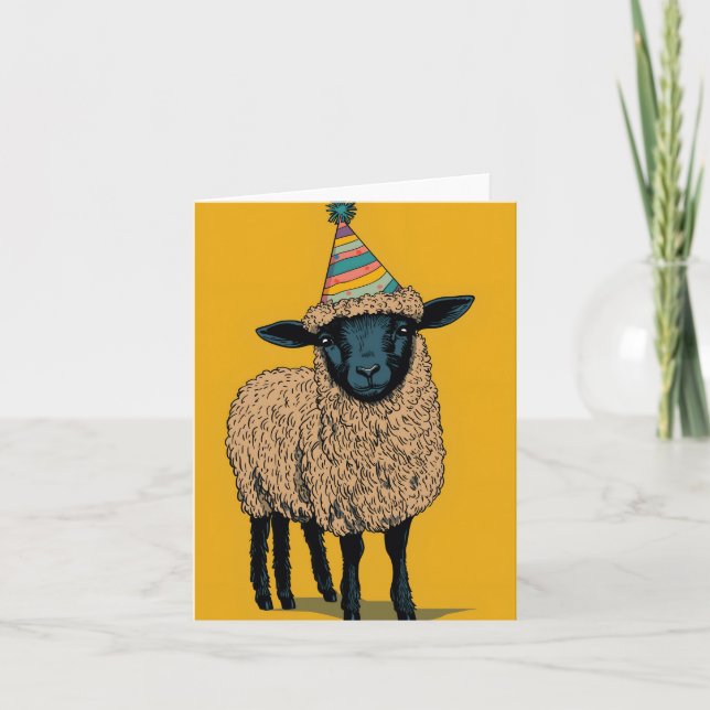 Party Sheep Greeting Card (Front)