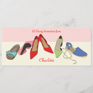 Party Shoes design - personalized Invitation