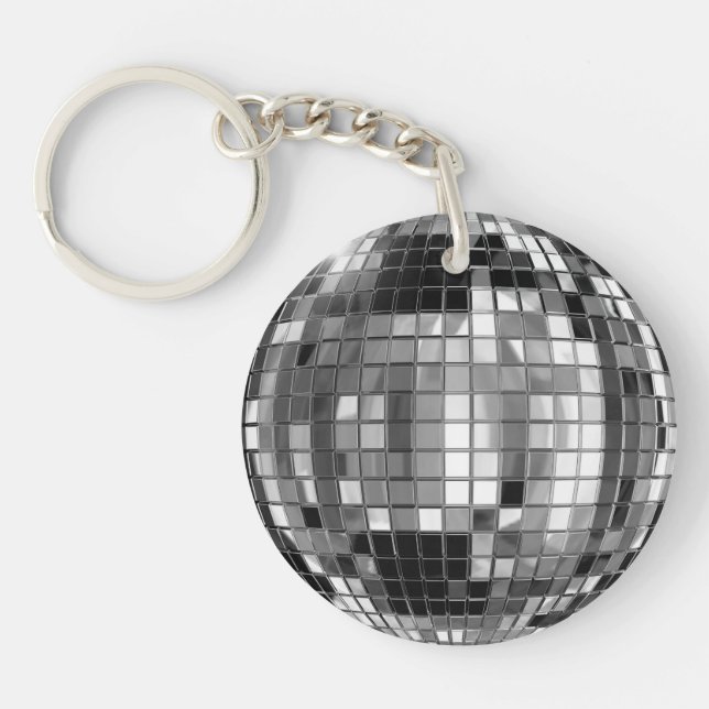 Party Silver Disco Ball Keychain (Front)