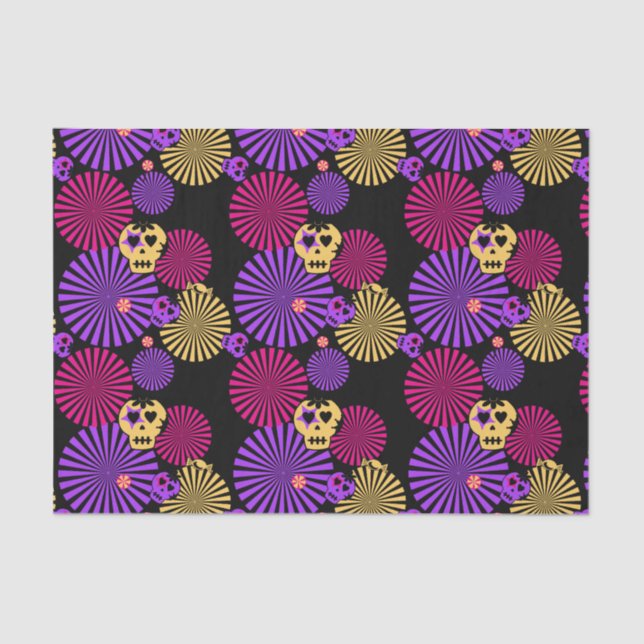 Party skulls tissue paper (Front)