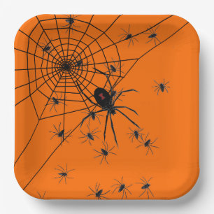 Party Spiders Paper Plate