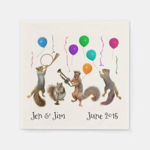 Party Squirrels Paper Napkins