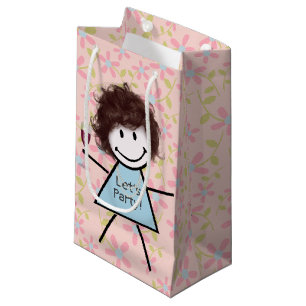 Party Stick Girl On With Red Wine  Small Gift Bag