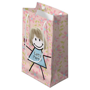 Party Stick Girl On With Red Wine   Small Gift Bag