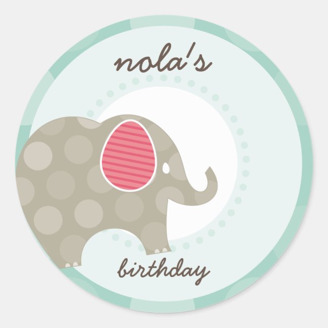 PARTY STICKERS :: elephant 3 (Front)