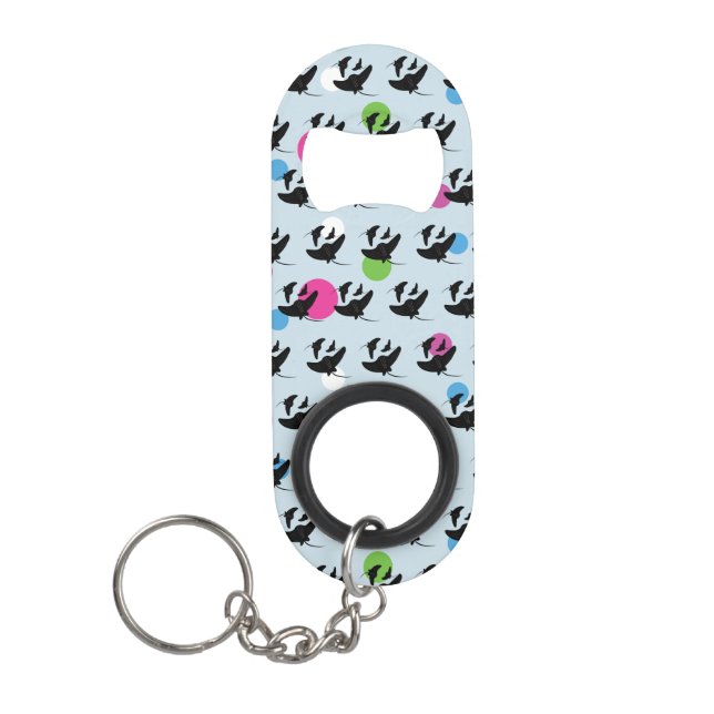 Party Stingray Colourful Pattern    Keychain Bottle Opener (Front)