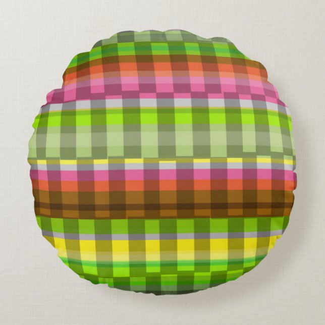 Party Stripe Round Pillow (Front)