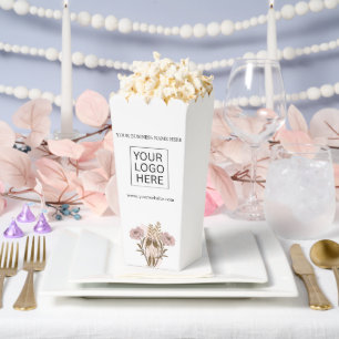 Party Supplies Custom Logo & Text Popcorn Favor Box