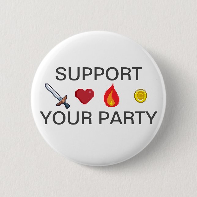 Party Supporter 2 Inch Round Button (Front)