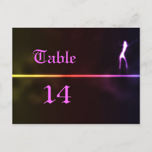 party table number postcard