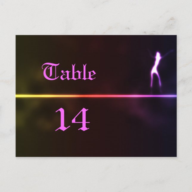 party table number postcard (Front)