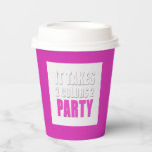 Party Takes Two Colours Pink White