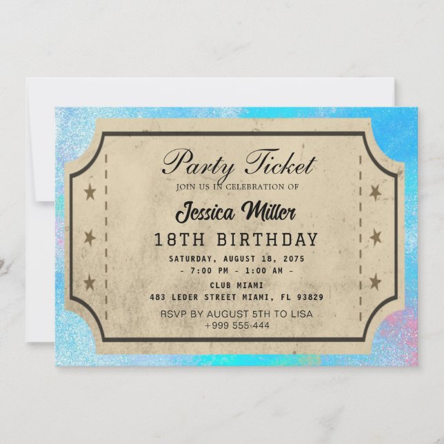 Party Ticket Invitation (Front)