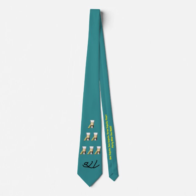Party Tie: 1 Tequila, 2 Tequila, 3 Tequila, Floor! Tie (Front)