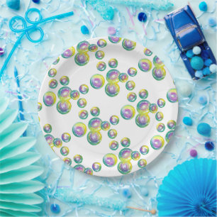 Party Til You Pop Bubble Wand Birthday Bubbles Paper Plate