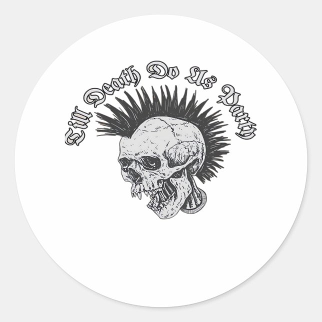 Party Till Death Do Us Party Halloween Classic Round Sticker (Front)