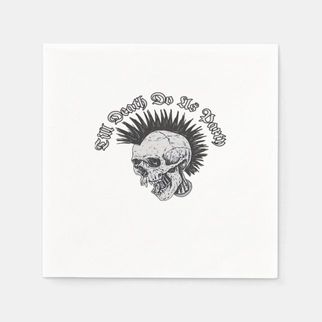Party Till Death Do Us Party Halloween Napkin (Front)
