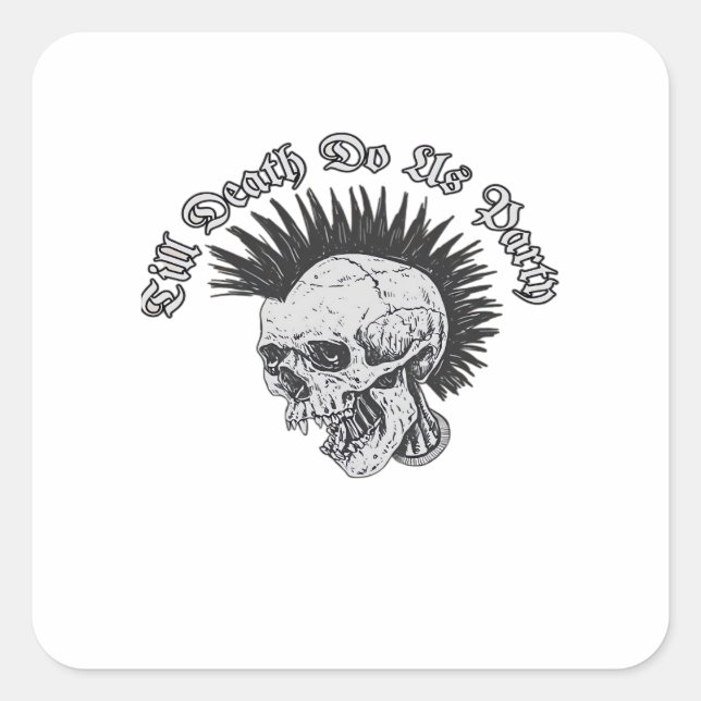 Party Till Death Do Us Party Halloween Square Sticker (Front)