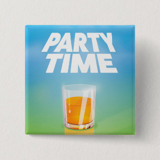 Party Time 2 Inch Square Button