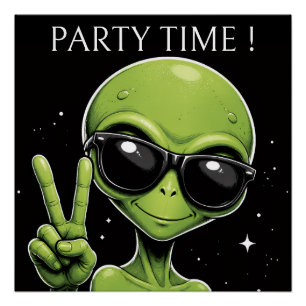 Party time alien poster
