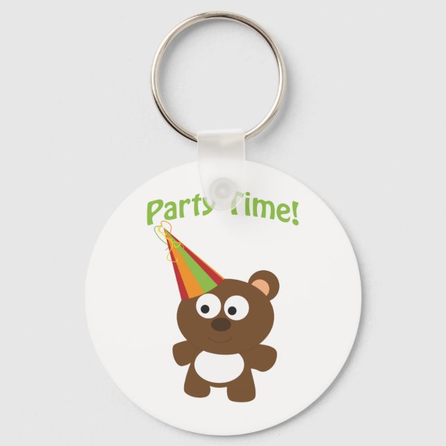 Party Time! Bear Keychain (Front)