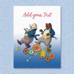 Party Time Bears Postcard