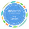 Party Time Boys Birthday Thank You Favour Sticker