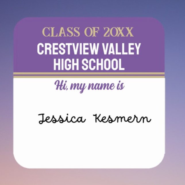 Party time! Class Reunion name stickers (Creator Uploaded)