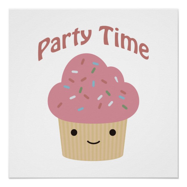 Party TIme Cupcake Poster (Front)