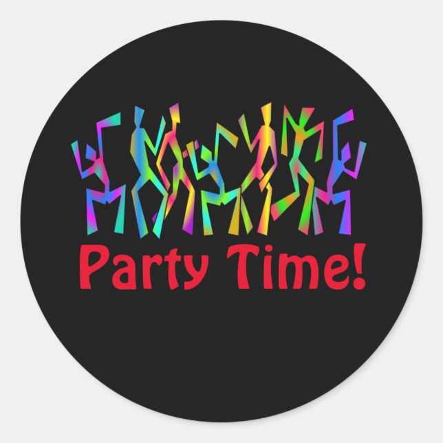 Party Time! Disco Dancers Sticker (Front)