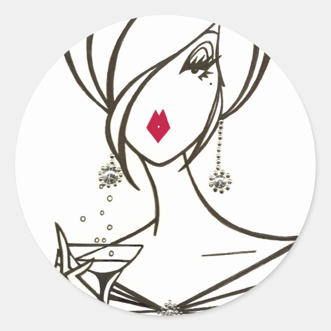 Party Time Diva stickers - Customized (Front)