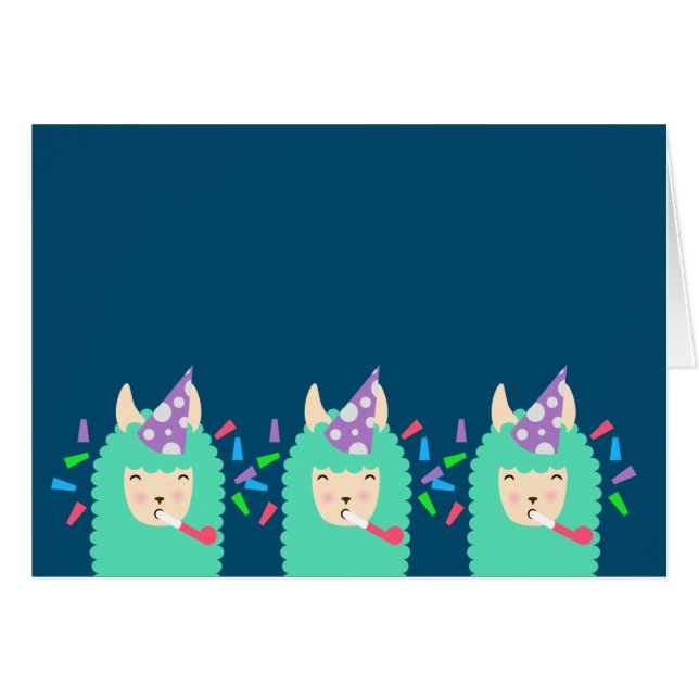 Party Time Emoji Llama (Front Horizontal)