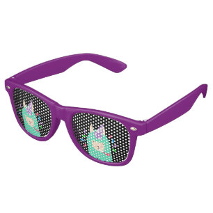 Party Time Emoji Llama Retro Sunglasses