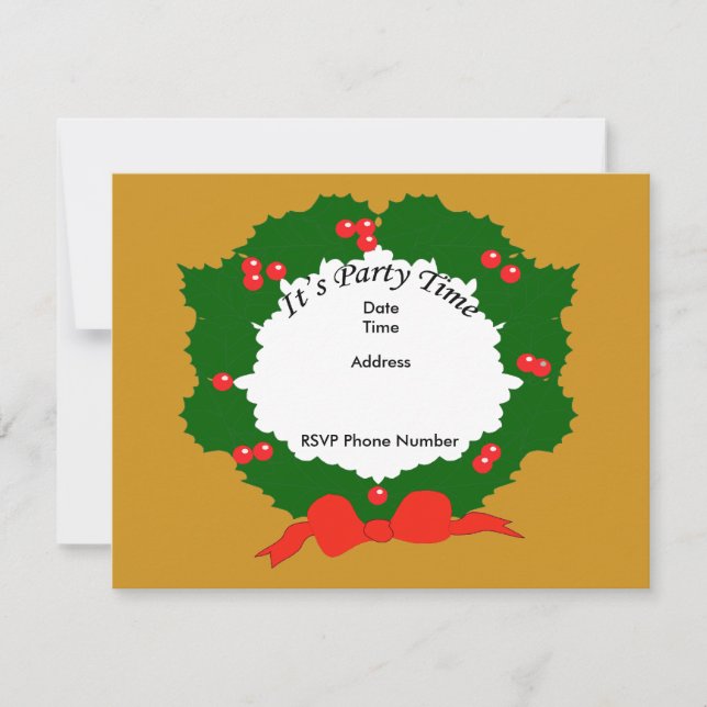 Party Time Invitation Card (Front)