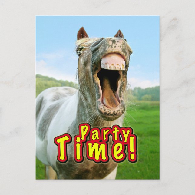 Party Time Invitation Postcard (Front)