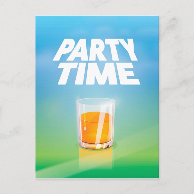 Party Time Invitation Postcard (Front)