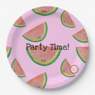 Party Time! Kawaii Watermelon Paper Plates