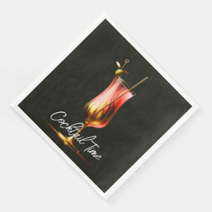 Party Time Neon Modern Personalized Napkin