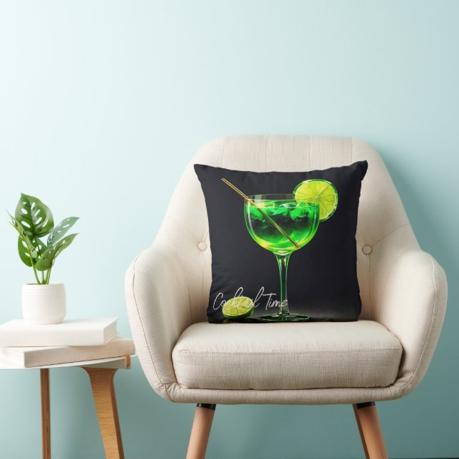 Party Time Neon Popular Personalized Throw Pillow (Chair)