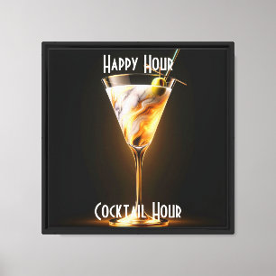 Party Time Neon Trendy Personalized Canvas Print