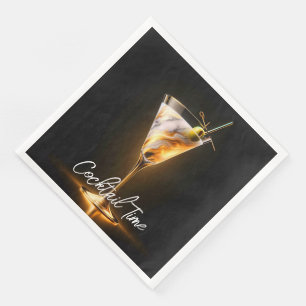 Party Time Neon Trendy Personalized Napkin