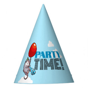 PARTY TIME! Party Possum Funny Floating Opossum Hat