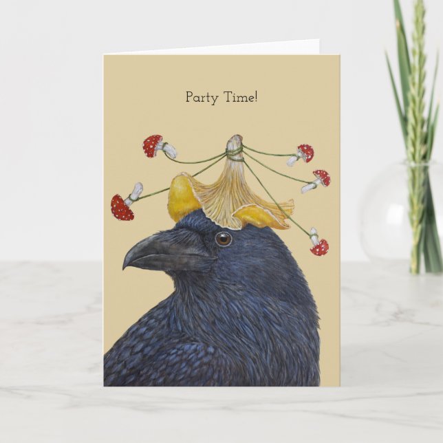 Party Time raven card (Front)
