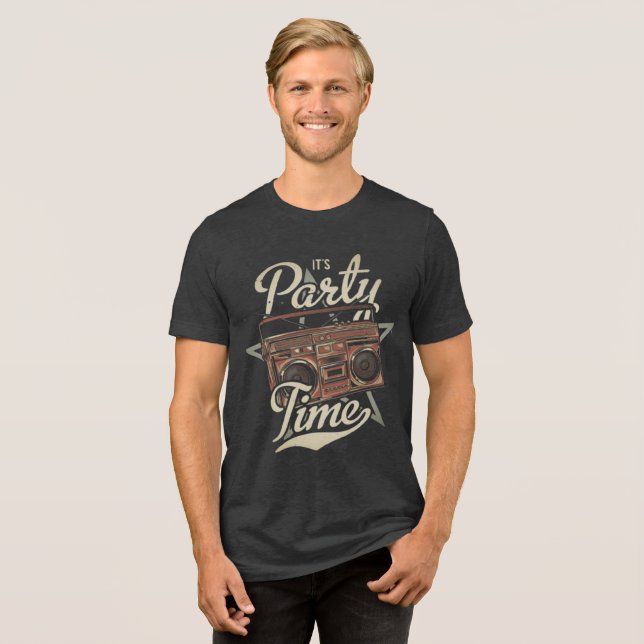 Party Time - Retro Tri-Blend Shirt (Front Full)