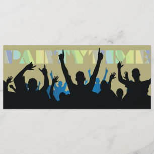 Party Time Silhouettes Invitation