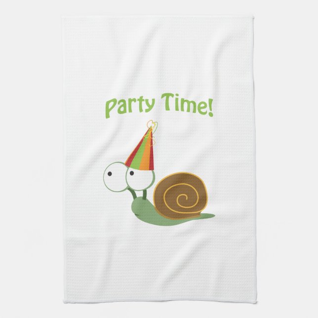 Party time! Snail Kitchen Towel (Vertical)
