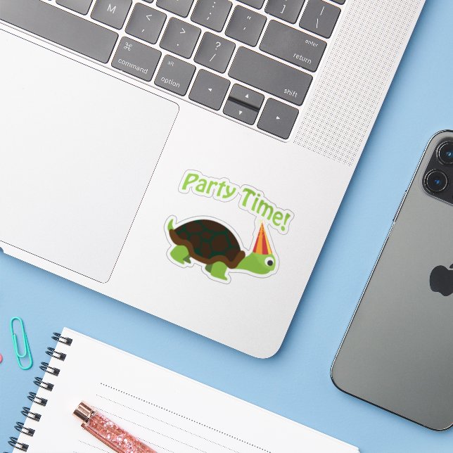 Party Time! Turtle  (Laptop w/ iPhone)